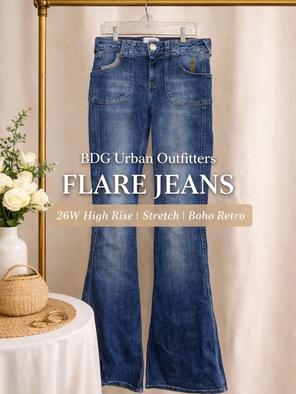 Urban Outfitters Blue Flare Jeans